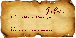 Göndör Csongor névjegykártya